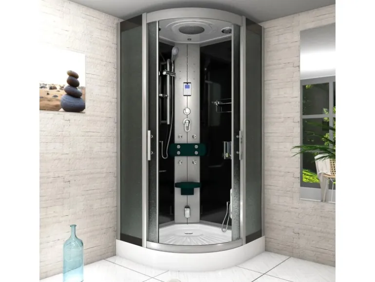 AcquaVapore Dampfdusche Duschtempel Sauna Dusche Duschkabine D46-23M2 100x100