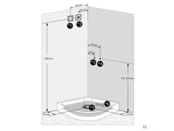 AcquaVapore Dampfdusche Duschtempel Sauna Dusche Duschkabine D46-50M2-EC 90x90