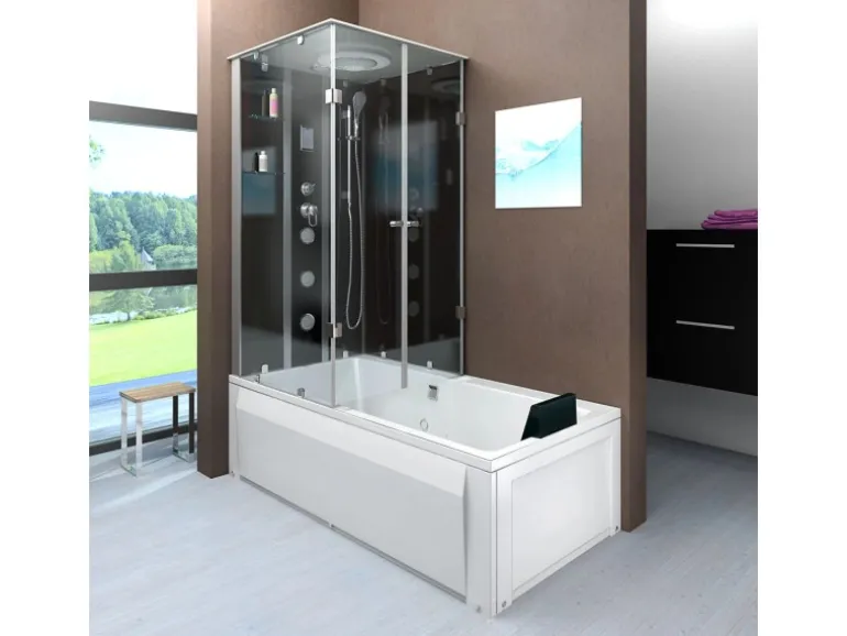 AcquaVapore Dusche Wanne Kombination K05-R31-EC Duschkabine 90x180