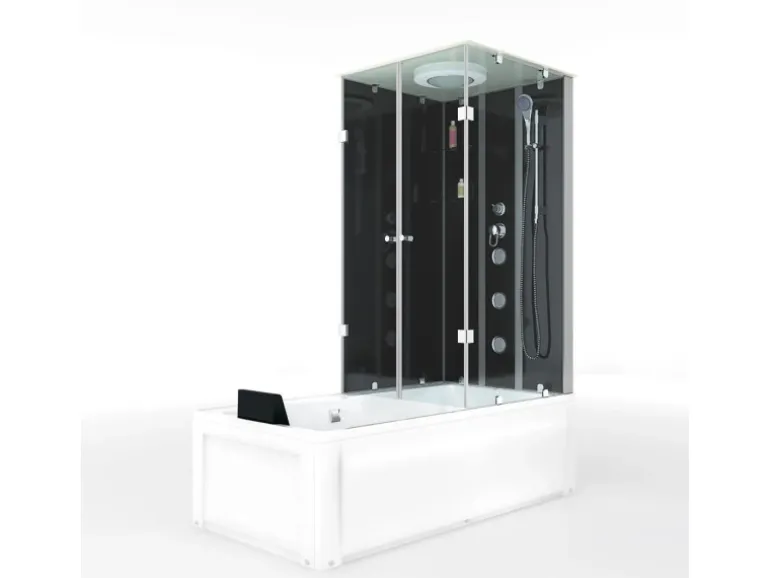 AcquaVapore Dusche Wanne Kombination K05-L30-EC Duschkabine 180x90