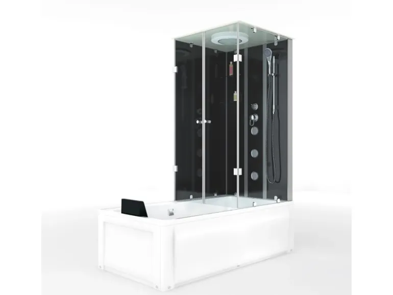 AcquaVapore Dusche Wanne Kombination K05-L30-EC Duschkabine 180x90