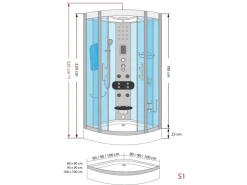 AcquaVapore Duschkabine Dusche D46-53M0 Komplettdusche Fertigdusche 90x90