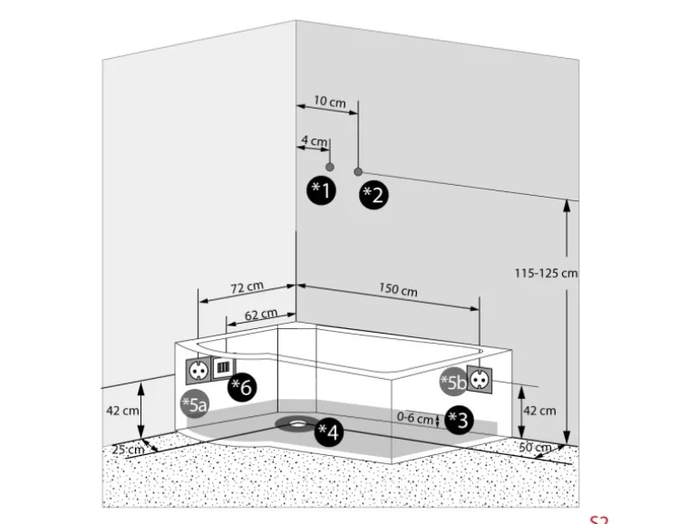 AcquaVapore Kombination Badewanne Dusche K50-R30 Duschtempel 100x170