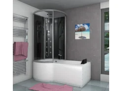 AcquaVapore Kombination Badewanne Dusche K50-R30 Duschtempel 100x170