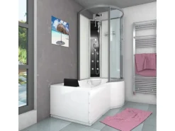 AcquaVapore Kombination Badewanne Dusche K50-L00 Duschtempel 170x100
