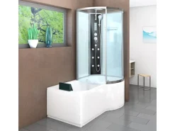 AcquaVapore Kombination Badewanne Dusche K50-L01 Duschtempel 170x100