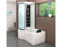 AcquaVapore Kombination Badewanne Dusche K55-R01 Duschtempel 100x170