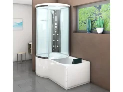 AcquaVapore Kombination Badewanne Dusche K55-R01 Duschtempel 100x170
