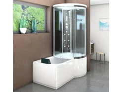AcquaVapore Kombination Badewanne Dusche K55-L31-EC Duschtempel 170x100