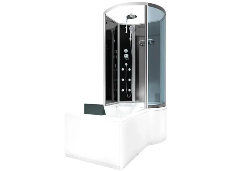 AcquaVapore Kombination Badewanne Dusche K50-L30-EC Duschtempel 170x100