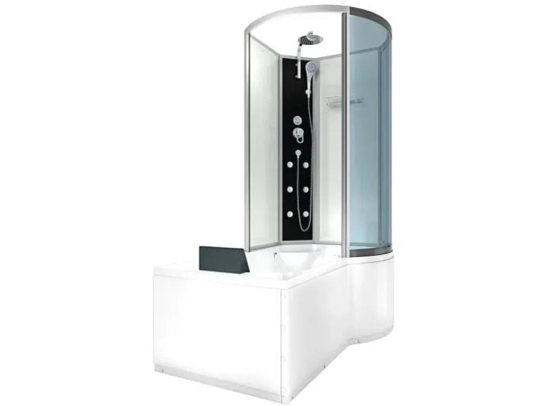 AcquaVapore Kombination Badewanne Dusche K50-L00-EC Duschtempel 170x100