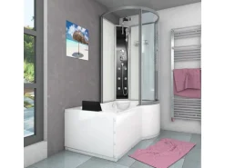 AcquaVapore Kombination Badewanne Dusche K50-L00-EC Duschtempel 170x100