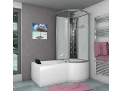 AcquaVapore Kombination Badewanne Dusche K50-L00-EC Duschtempel 170x100