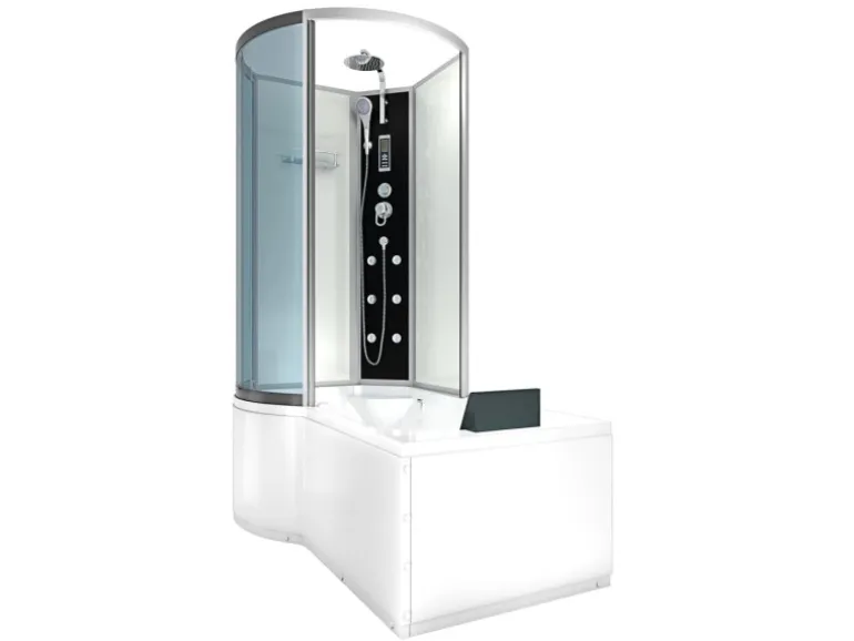 AcquaVapore Kombination Badewanne Dusche K50-R01-EC Duschtempel 100x170