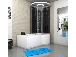 AcquaVapore Kombination Whirlpool Dusche K55-L33-WP-EC Duschkabine Wanne 170x100