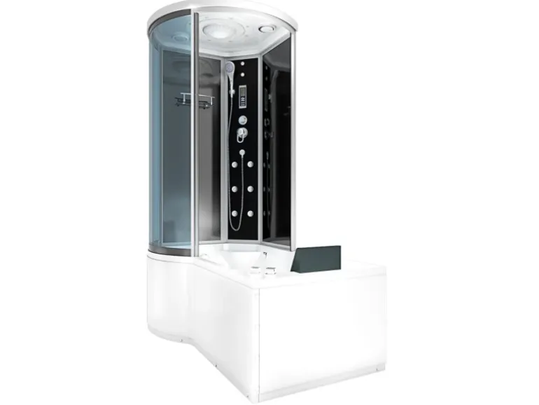 AcquaVapore Kombination Whirlpool Dusche K55-R31-WP-EC Duschkabine Wanne 100x170