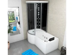 AcquaVapore Kombination Whirlpool Dusche K55-R31-WP-EC Duschkabine Wanne 100x170