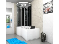 AcquaVapore Kombination Whirlpool Dusche K55-R31-WP-EC Duschkabine Wanne 100x170