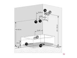 AcquaVapore Kombination Whirlpool Dusche K55-L33-WP Duschkabine Wanne 170x100