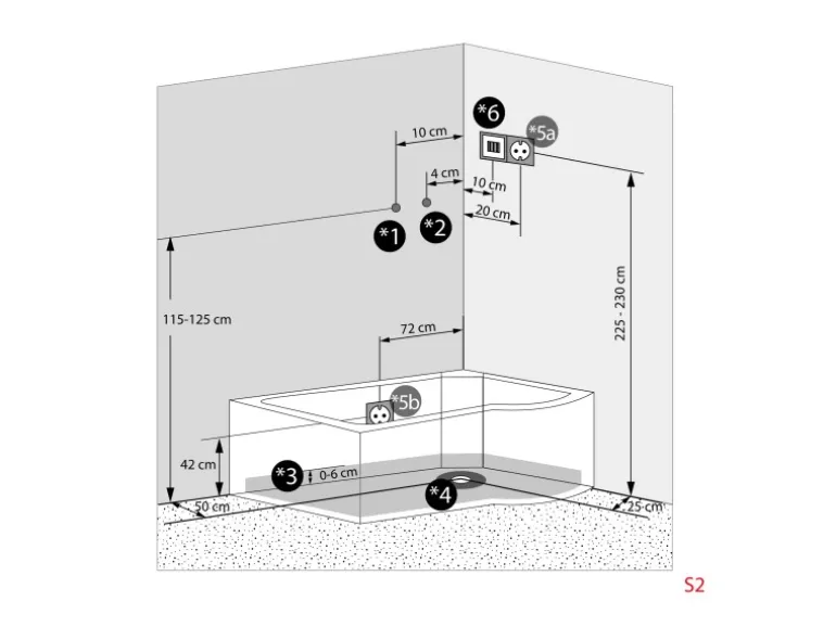 AcquaVapore Kombination Whirlpool Dusche K55-L33-WP Duschkabine Wanne 170x100