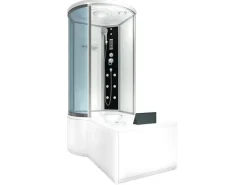AcquaVapore Kombination Whirlpool Dusche K55-R01-WP Duschkabine Wanne 100x170