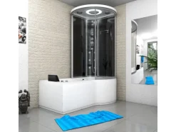AcquaVapore Kombination Whirlpool Dusche K55-L31-WP-EC Duschkabine Wanne 170x100