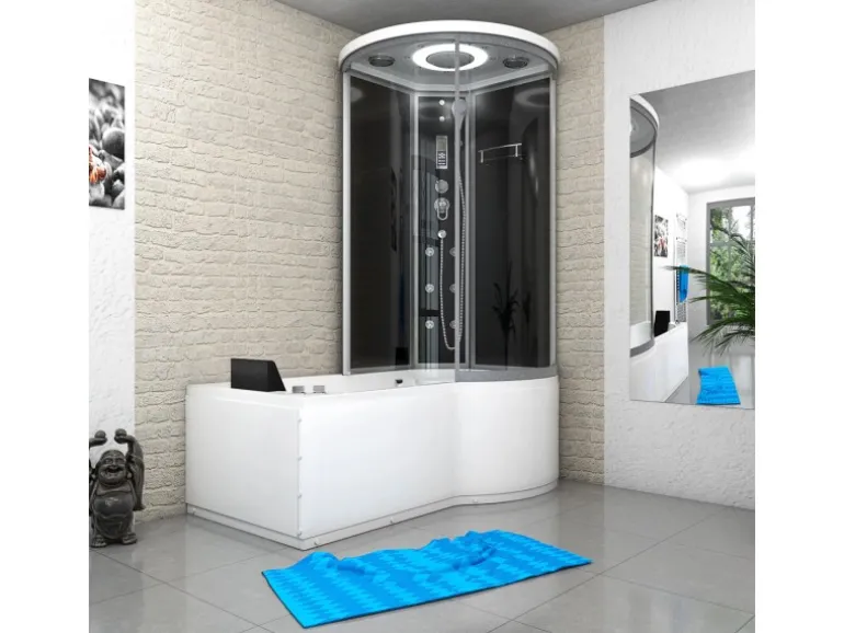AcquaVapore Kombination Whirlpool Dusche K55-L31-WP-EC Duschkabine Wanne 170x100