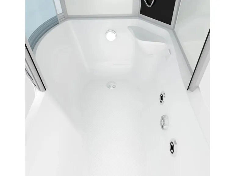 AcquaVapore Kombination Whirlpool Dusche K55-R03-WP-EC Duschkabine Wanne 100x170