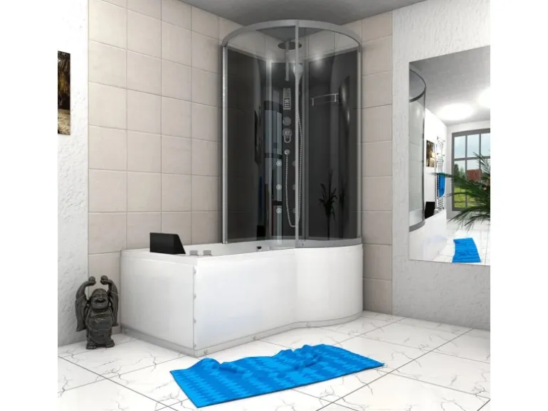 AcquaVapore Kombination Whirlpool Dusche K50-L31-WP Duschkabine Wanne 170x100