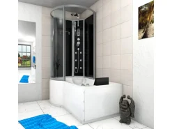 AcquaVapore Kombination Whirlpool Dusche K50-R31-WP Duschkabine Wanne 100x170