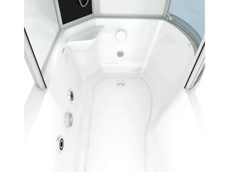 AcquaVapore Kombination Whirlpool Dusche K55-L01-WP Duschkabine Wanne 170x100