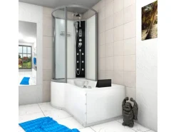 AcquaVapore Kombination Whirlpool Dusche K50-R01-WP-EC Duschkabine Wanne 100x170