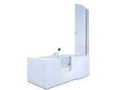 AcquaVapore Seniorendusche und Badewanne mit Tür S12D-EH-L-EC Dusche 170x85