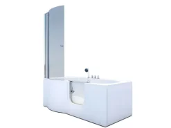 AcquaVapore Seniorendusche und Badewanne mit Tür S12D-TH-R-EC Dusche 85x170