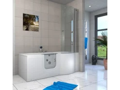 AcquaVapore Seniorendusche und Wanne mit Whirlpool S12D-EH-WP-L Dusche 170x85