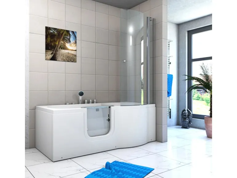 AcquaVapore Seniorendusche und Wanne mit Whirlpool S12D-TH-AIR-L Dusche 170x85