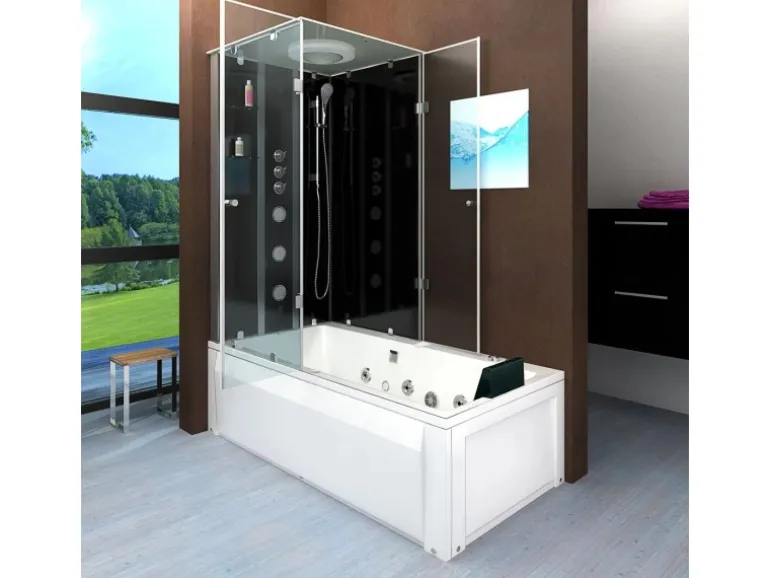 AcquaVapore Whirlpool Dusche Kombination K05-R32-WP-EC Duschtempel 90x180