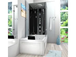 AcquaVapore Whirlpool Dusche Kombination K05-L31-WP-EC Duschtempel 180x90