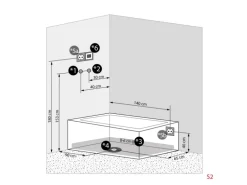 AcquaVapore Whirlpool Dusche Kombination K05-R33-WP Duschtempel 90x180