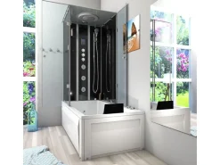 AcquaVapore Whirlpool Dusche Kombination K05-R33-WP Duschtempel 90x180