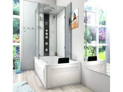 AcquaVapore Whirlpool Dusche Kombination K05-R01-WP Duschtempel 90x180