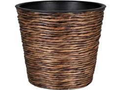 A.H.G. Übertopf mit Wasserhyazinthe Sticking Roll Ø 40 cm x 32 cm Waschbraun