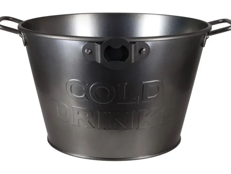 A.H.G. Getränkekühler Cold Drinks Zinkwanne Ø 27 cm x 17 cm Schwarz