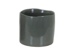 A.H.G. Keramiktopf Organic Glasiert Rund Zylindrisch 13 cm x 12 cm Grün