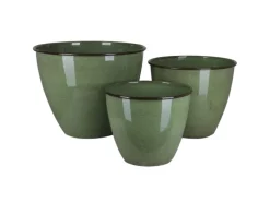 A.H.G. Metall-Topf mit Ablaufstopfen Ø 33 cm cm x 26 cm Grün