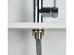 AICA Hochdruck Wasserhahn 43x21x12cm Chrom Küche Abnehmbarer Mischbatterie und Drehbarer 360° Spiralfeder Bad Küchenarmatur