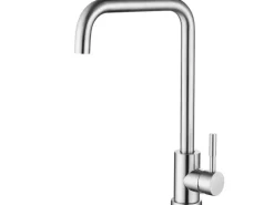 AICA Wasserhahn 360° Drehbare Wassersparende Silber Küchenarmatur Hochdruckfestes Design aus 304 Edelstahl Gefertigt Kaltes/Warmes Wasser