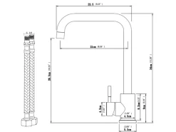 AICA Wasserhahn 360° Drehbare Wassersparende Chrom Küchenarmatur Hochdruckfestes Design aus 304 Edelstahl Gefertigt Kaltes/Warmes Wasser
