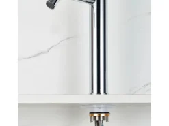 AICA Wasserhahn Chrom Bad Hoch Waschtischarmatur Auslauf Höhe 195mm Waschbecken Armaturen 304 Edelstahl Einhebelmischer Mischbatterie