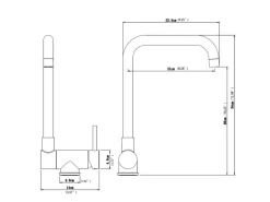 AICA Wasserhahn Doppelfunktion 360° Drehbare Kippbare Schwarz Küchenarmatur mit 304 Edelstahl und Keramikventil Mischbatterie